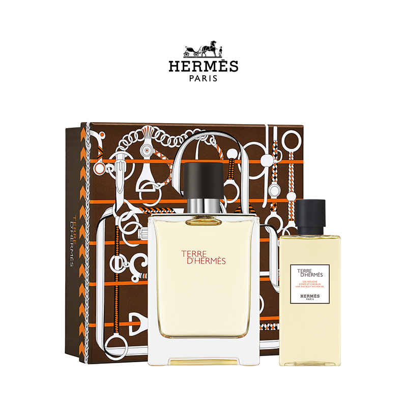 【高定刻字】Hermes爱马仕大地男士淡香水100ml套装 香水礼盒