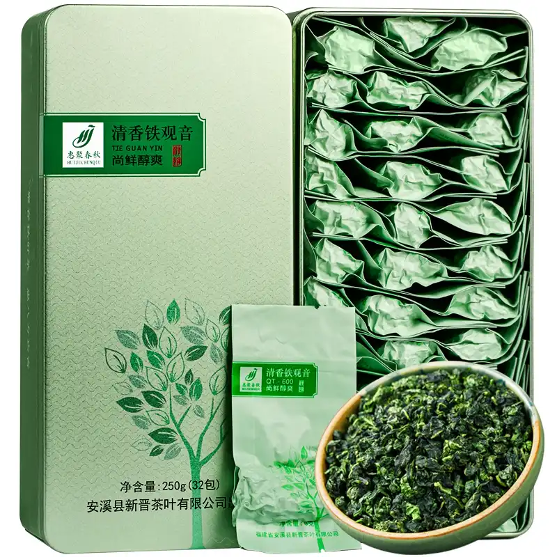惠聚春秋 铁观音茶叶 特级清香型溪2021新茶春茶高山茶250g礼盒